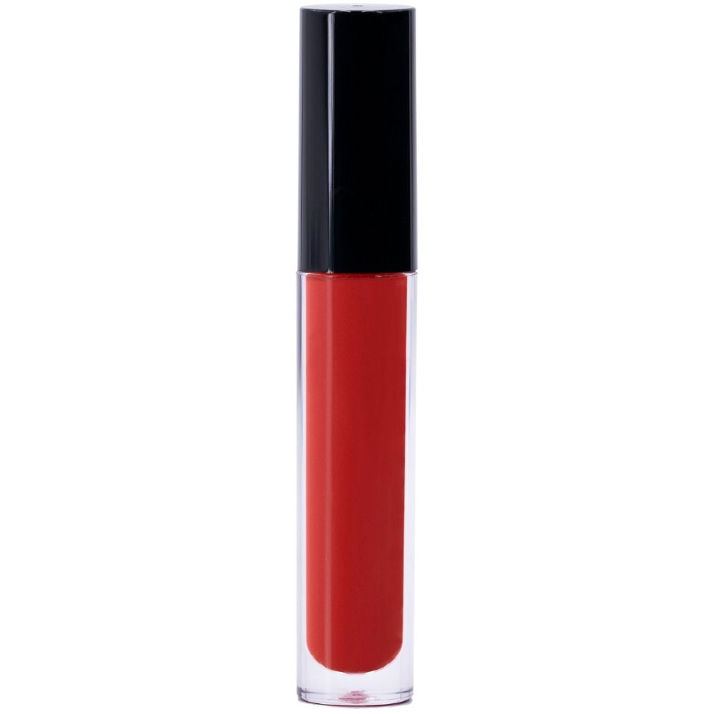 Brillo de labios rojo intenso