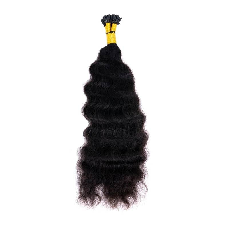 I-Tip Negro Natural Rizado Indio