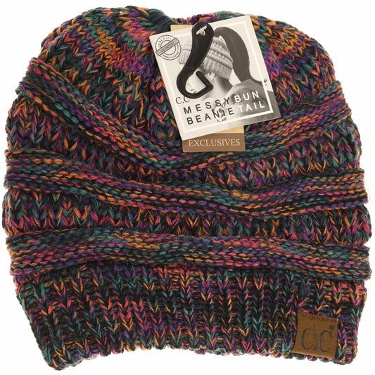 Multi Tone Slouchy CC Beanie Tail