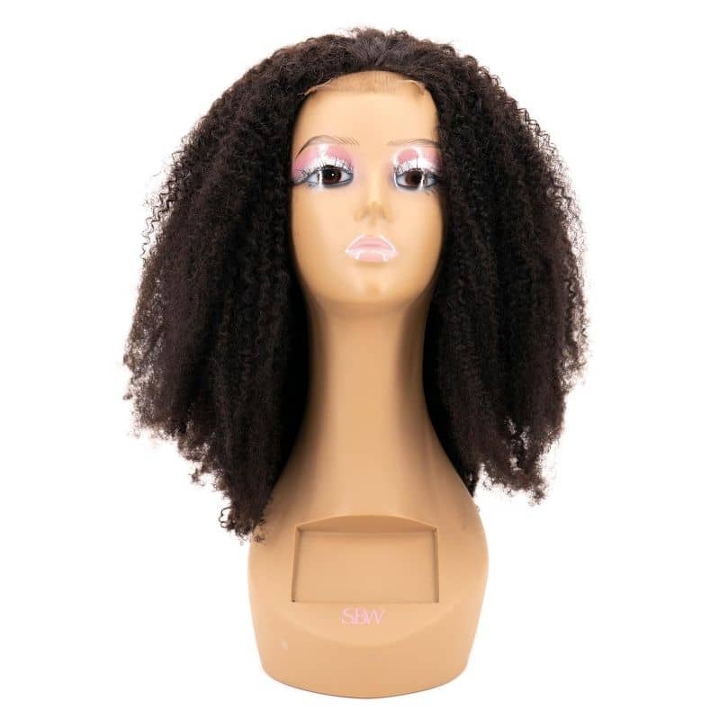Peluca de cierre transparente Afro Kinky