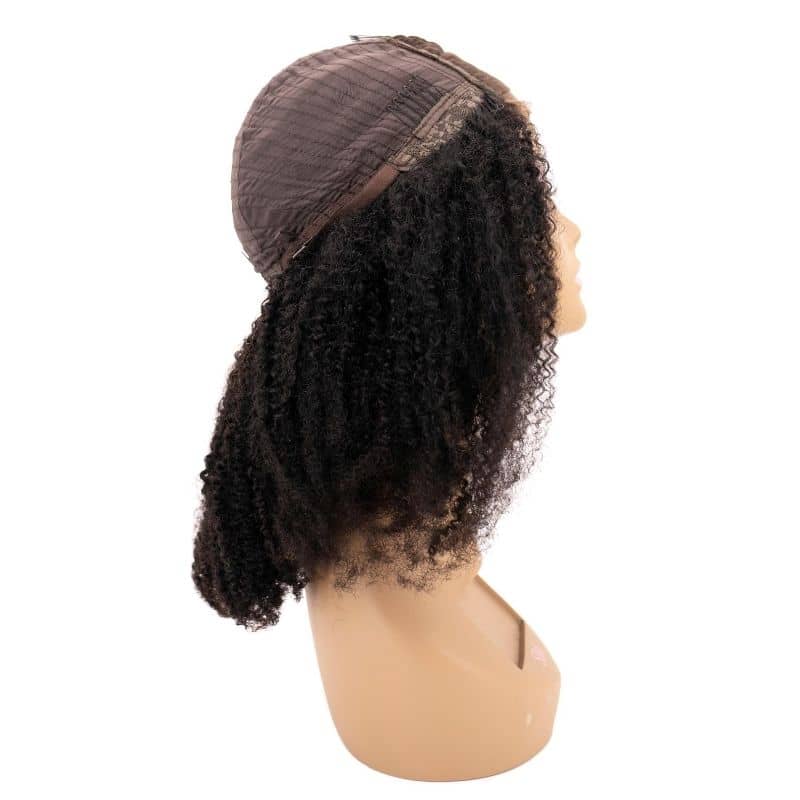 Peluca de cierre transparente Afro Kinky