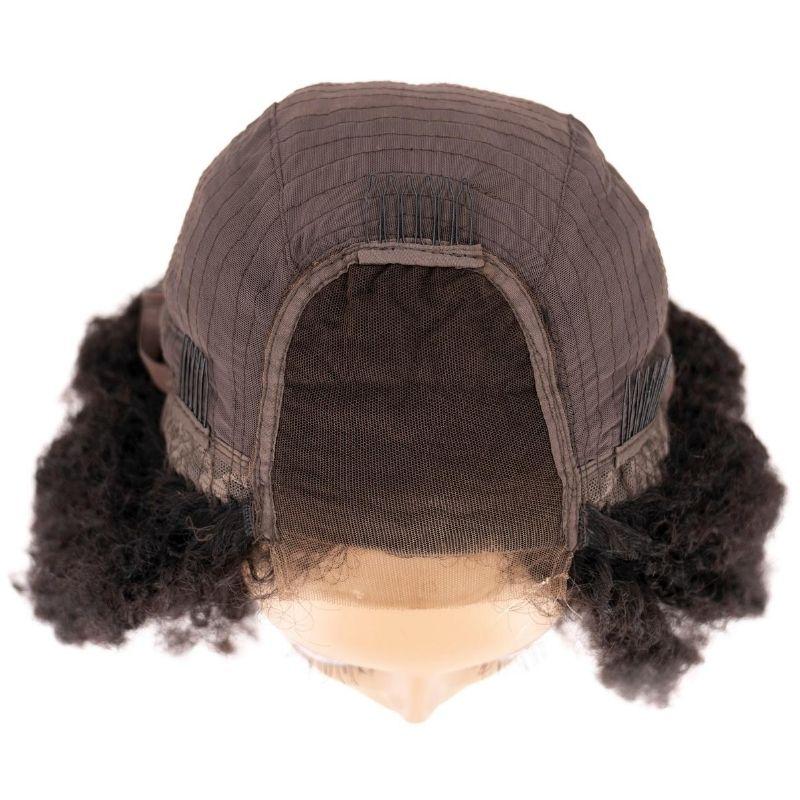 Peluca de cierre transparente Afro Kinky