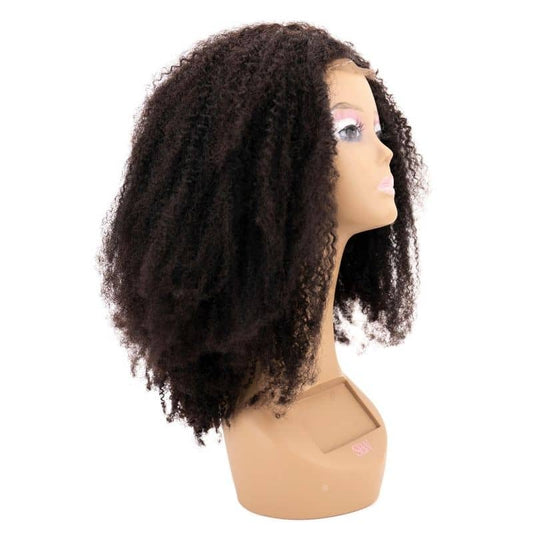 Peluca de cierre transparente Afro Kinky