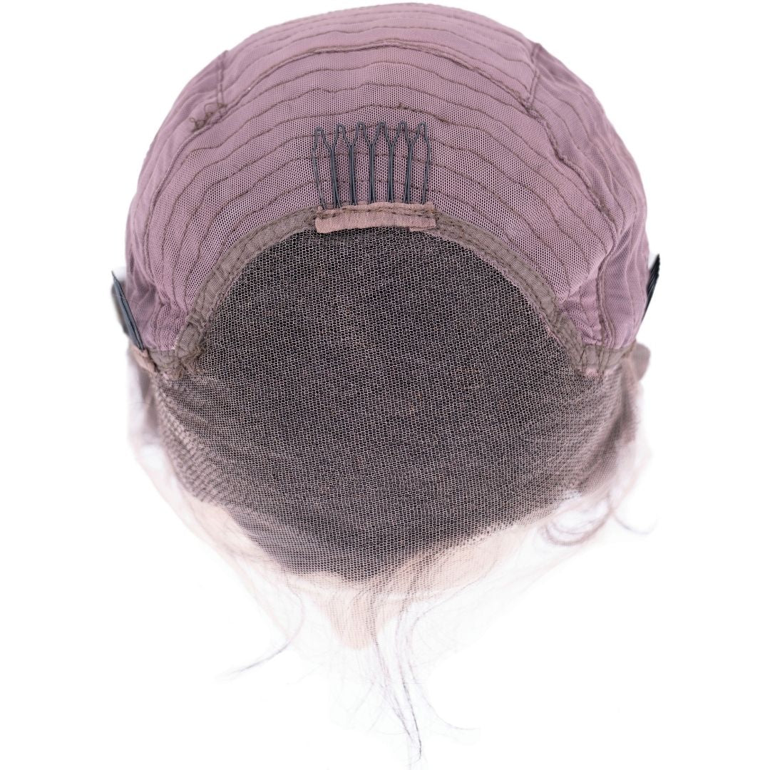 Peluca frontal de encaje de onda profunda HD