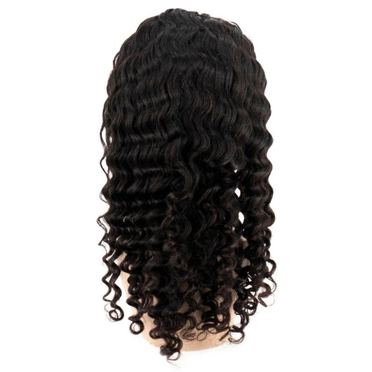 Peluca con diadema de ondas profundas