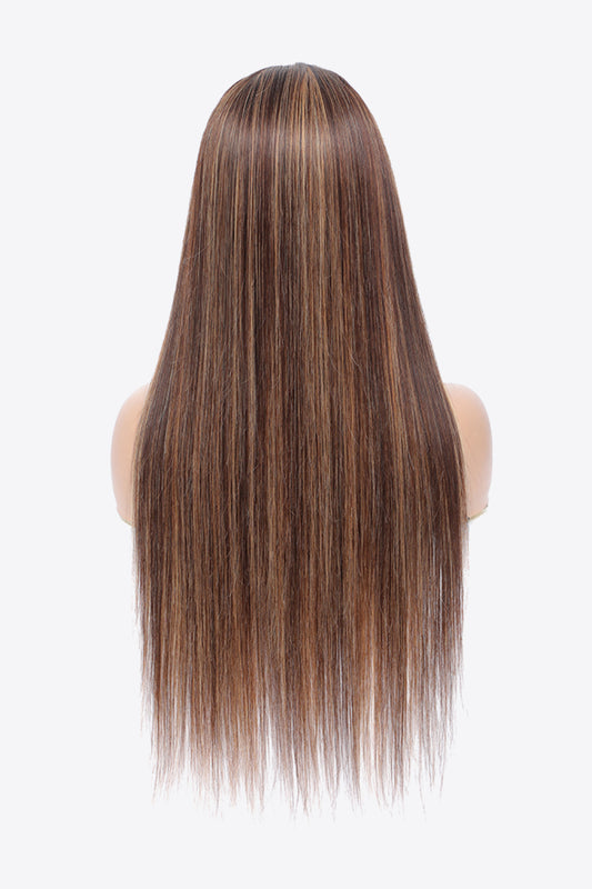 18" 160g  13*4" Lace Front Human Wigs in Brown Long 150% Density #p4/27