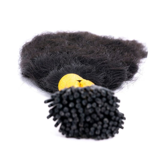 I-Tip Negro Natural Rizado Indio